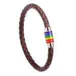 Rainbow Bracelet Factory - Leather Alloy Pride Bracelet