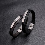 Leather Bracelet Factory - Glossy Punk Stainless Steel Bracelet
