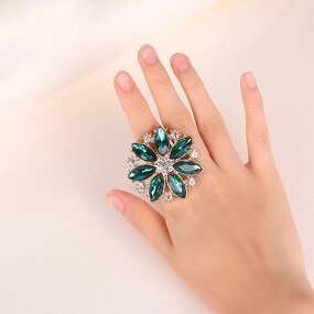 Ring Set Factory - Adjustable Flower Gemstone Rings