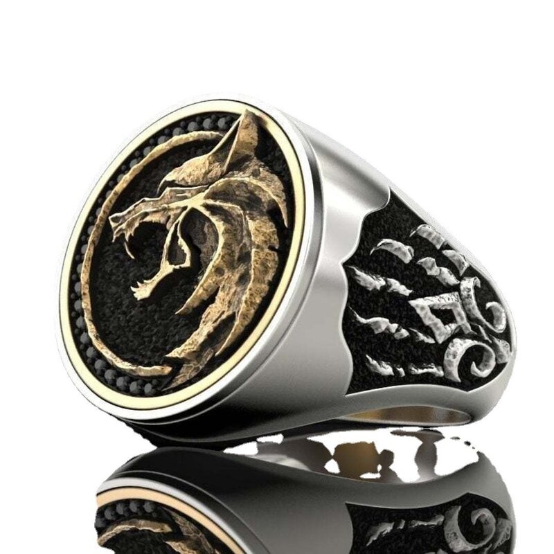 Mens Ring Factory - Wolf Head Stainless Steel Ring