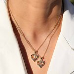 Initial Necklace Factory - 18K Gold Plated Heart Pendant