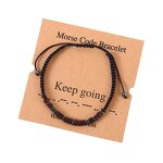 Morse Code Bracelet Factory - Adjustable Hematite Bracelet