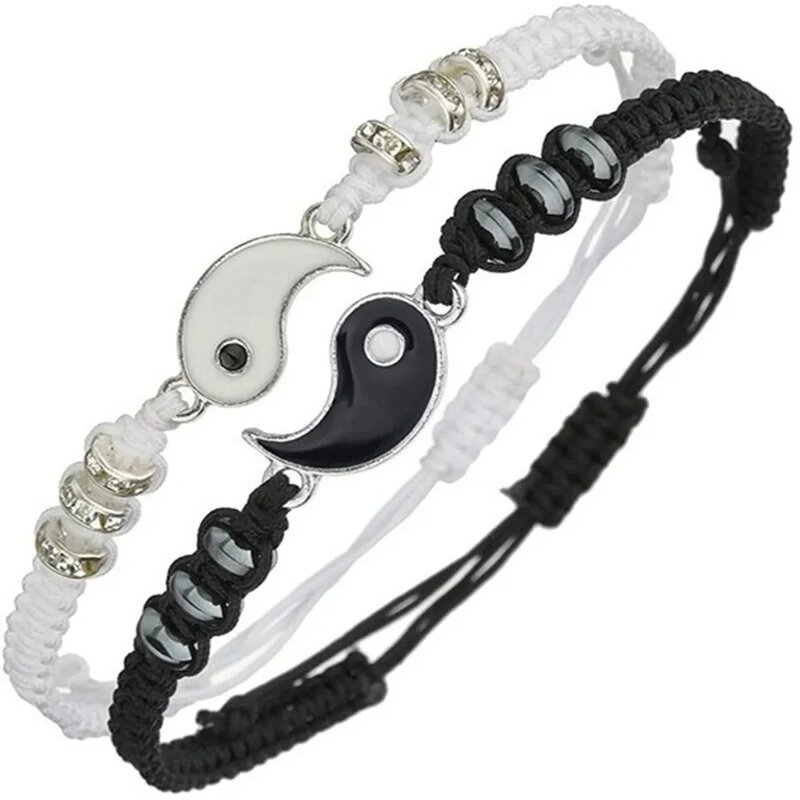 BFF Bracelet Factory - Hand Knit Yin Yang Cord Bracelet