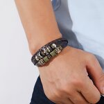 Cross Bracelet Factory - Simple Multi-Layer Leather Bracelet