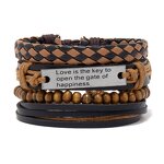 Braided Bracelet Factory - Leather Tribal Rope Wristband