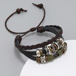 Cross Bracelet Factory - Simple Multi-Layer Leather Bracelet