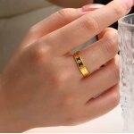 Lucky Ring Factory - 18K Gold Plated Clover Ring