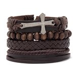 Braided Bracelet Factory - Leather Tribal Rope Wristband