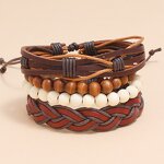 Bracelet Set Factory - 4pcs Punk Braided Leather Set