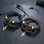Punk Bracelet Factory - Music Symbol Leather Bracelet