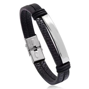 Leather Bracelet Factory - Glossy Punk Stainless Steel Bracelet