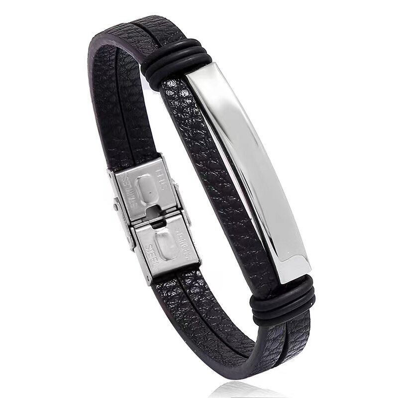 Leather Bracelet Factory - Glossy Punk Stainless Steel Bracelet