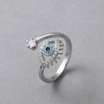 Adjustable Ring Factory - Evil Eye Crystal Open Ring