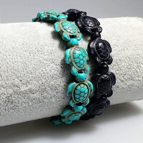 Turquoise Bracelet Factory - Marine Turtle Charm Bracelet
