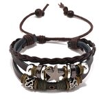 Cross Bracelet Factory - Simple Multi-Layer Leather Bracelet