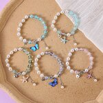Adjustable Bracelet Factory - Butterfly Pendant Bead Bracelet