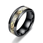 Tungsten Carbide Ring Factory - Viking Dragon Wedding Band