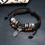 Leather Bracelet Factory - Multi-Layer Beaded Leaf Bracelet