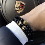 Charm Bracelet Factory - Crown Lion Head Pendant Bracelet