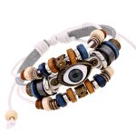 Stretch Bracelet Factory - Gold Plated Wood Bead Bracelet