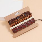 Bracelet Set Factory - 4pcs Punk Braided Leather Set