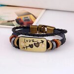 Couple Bracelet Factory - Retro Cowhide Arrow Love Bracelet