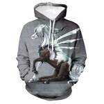 Horse 3d Printed Hoodies for Men Cute Dogs 3d Printing Hoodies From Men Funny Animal Casual Plus Sized Pullover