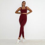 Factory 2 PCS Women Printed Yoga Leggings Running Workout Clothing Yoga Suit Top Sports Wear Gym Fitness Set