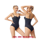 Women's Shapewear Bodysuit with Built-In 4 Steel Nylon Bra Silk Material Seamless and Breathable Design
