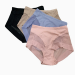 Factory Direct Plus Size Women's High Cut Triangle Panties Transparent Mesh Briefs Mid-Rise Antibacterial Breathable ODM Supply