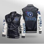 Good Quality Men Football Team Printed Nfl Vintage  Jacket Zipper Leather Jacket