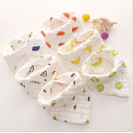 8 Layers 100% Organic Cotton Bandana Drool Bibs Soft and Absorbent Triangle for Boys & Girls Square Scarf & Handkerchiefs