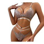 Quality Wholesale Women's Sexy Shoulder Strap Lace Lingerie Temptation Pajamas Open Passion Bow Underwear
