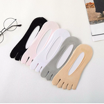 Wholesale Athletic Women's Five-Toe Seamless Injinji Socks Open Toe Design Customizable Knitted Cuff for Spring Minimum 3 Pairs