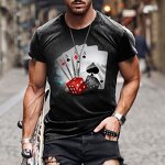 Custom T Shirt 3d Poker Card Printed T Shirt Men Compression Shirts Male Bodybuilding Fitness Quick-drying Gyms Tshirt
