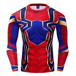 High Elastic Customized 3D Printing Superhero Compression Long Sleeve T-Shirt