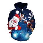 OEM  Christmas Polyester Hoodies for Sublimation Blank Mens Oversized 3d Custom Print All Over Streetwear