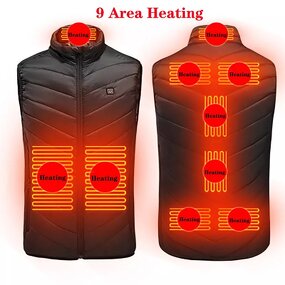 Men Autumn Winter Smart Heating Cotton Vest Usb Infrared Heating Vest Women Outdoor Flexible Thermal Warm Jacket