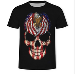 Plus Size Private Label Men T Shirt Skull Screen Print Graphic Men's Graphic Tees - Cool Novelty Design T Shirts