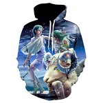 Anime 3d Hoodie  Men's Hooded Pullover Wholesale Custom Polyester High Quality Anime Game Hoodie