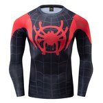 High Elastic Customized 3D Printing Superhero Compression Long Sleeve T-Shirt