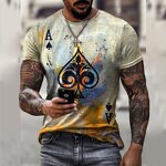 Cheap Premium Streetwear Bulk 100% Polyester Cheap Wholesale Poker Card T Shirt With Customized Logo