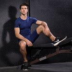 OEM Wholesale Slim Fit Men's Fitness Compression Shirt Custom Sport T-Shirt with Blank Design Knitted Fabric Plus Size Option