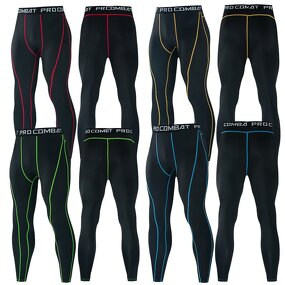 2023 High Quality Custom Design Gym Fitness Running Men Leggings \ Breathable Seamed Compression Men Pant Leggings