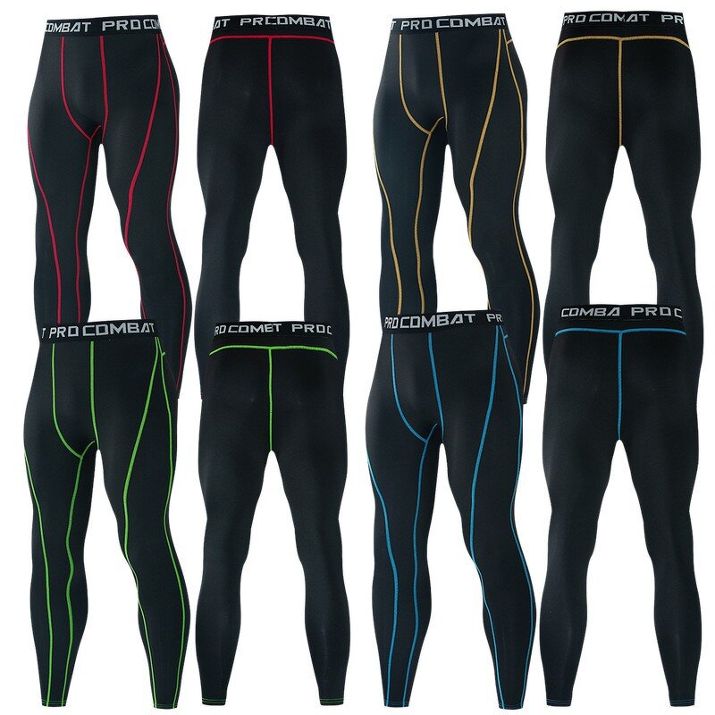 2023 High Quality Custom Design Gym Fitness Running Men Leggings \ Breathable Seamed Compression Men Pant Leggings