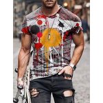 Fashion Men's Pattern Graphic T-shirts 3d Digital Printed Tee Simple Short Sleeved Plus Size T Shirts for Men