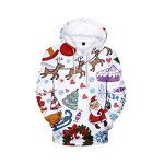 Autumn and Winter Christmas Hoodie 3D Print Santa Claus Hooded Sweatshirts Street Trend Leisure Pullover Hoodies Women CoatAutum