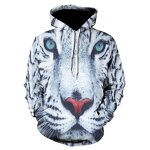 Unisex Custom Personalized Sweatshirt Hoodies Polyester Material with Logo Print Tiger Design for Autumn Season