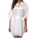 Low Price Woman Lace Robe Female Lace Bathrobe Robes Sleepwear Ladies