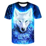 XXS-6XL Customized Quick Dry T-Shirts Print Unisex 3D Tee Wolf Shirt Mens Printed T Shirts for Men